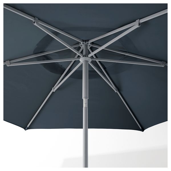 Зонт от солнца с опорой КУГГЁ / ЛИНДЭЙА, синий, Локо серый (300 см) - схема-чертеж с размерами