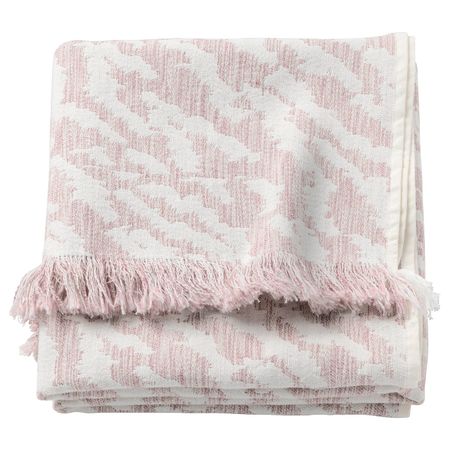 Плед, белый/розовый 130x170 см IKEA KAPASTER КАПАСТЕР 704.393.56