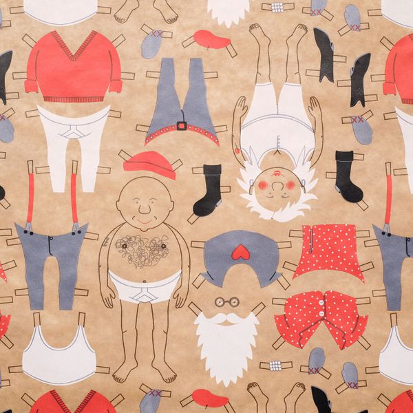 Рулон оберточной бумаги, с рисунком, бежевый, 3x0.7 м IKEA ВИНТЕР 2019 204.315.03 - фото 2