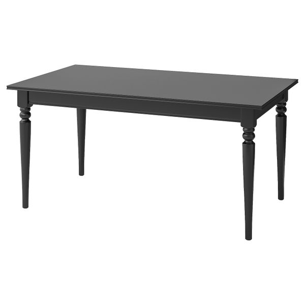 Раздвижной стол, черный 155/215x87 см IKEA INGATORP ИНГАТОРП 003.615.77 - фото 1