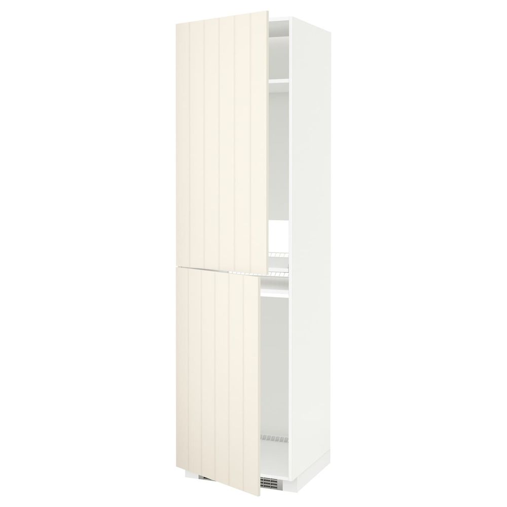 Высокий шкаф для холодильник/мороз, белый/Хитарп белый с оттенком 60x60x220 см IKEA METOD МЕТОД 392.265.26 - схема-чертеж с размерами
