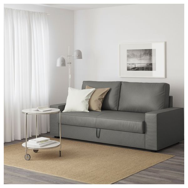 3-местный диван-кровать ВИЛАСУНД, Бурред серо-зеленый - фото 2