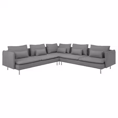 SÖDERHAMN Угловой 6-местный диван - Tonerud серый
