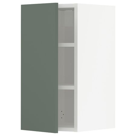 Навесной шкаф с полками, белый/Бодарп серо-зеленый 30x60 см IKEA METOD МЕТОД 094.451.77