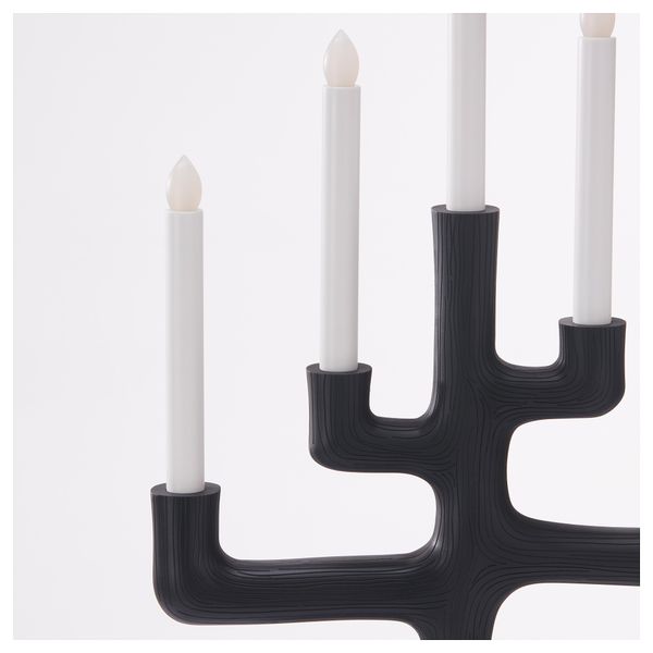 Светодиодный канделябр, 5 ламп СТРОЛА, ветка, темно-серый (49 см) - схема-чертеж с размерами