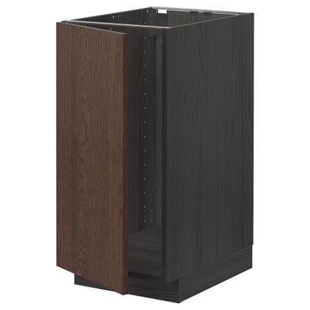 Напольный шкаф под мойку, сорт мусора, черный, Sinarp коричневый, 40x60 см IKEA METOD МЕТОД 094.655.18