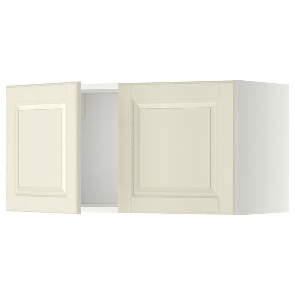 Навесной шкаф с 2 дверями МЕТОД, белый, Будбин белый с оттенком (80x40 см) - схема-чертеж с размерами