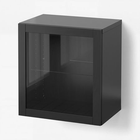 BESTÅ Комбинация настенных шкафов - черно-коричневый/Sindvik 60x42x64 см