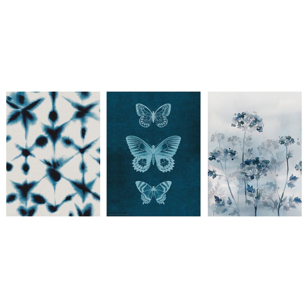 Постер БИЛЬД, Синие бабочки (30x40 см) - фото 1