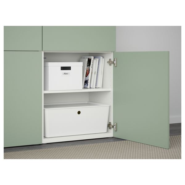 Комбинация для хранения с дверцами БЕСТО, Лаппвикен зеленый (120x40x192 см) - схема-чертеж с размерами