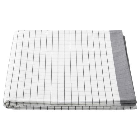 Скатерть, белый, серый, 145x240 см IKEA ИКЕА/365+ 403.724.42