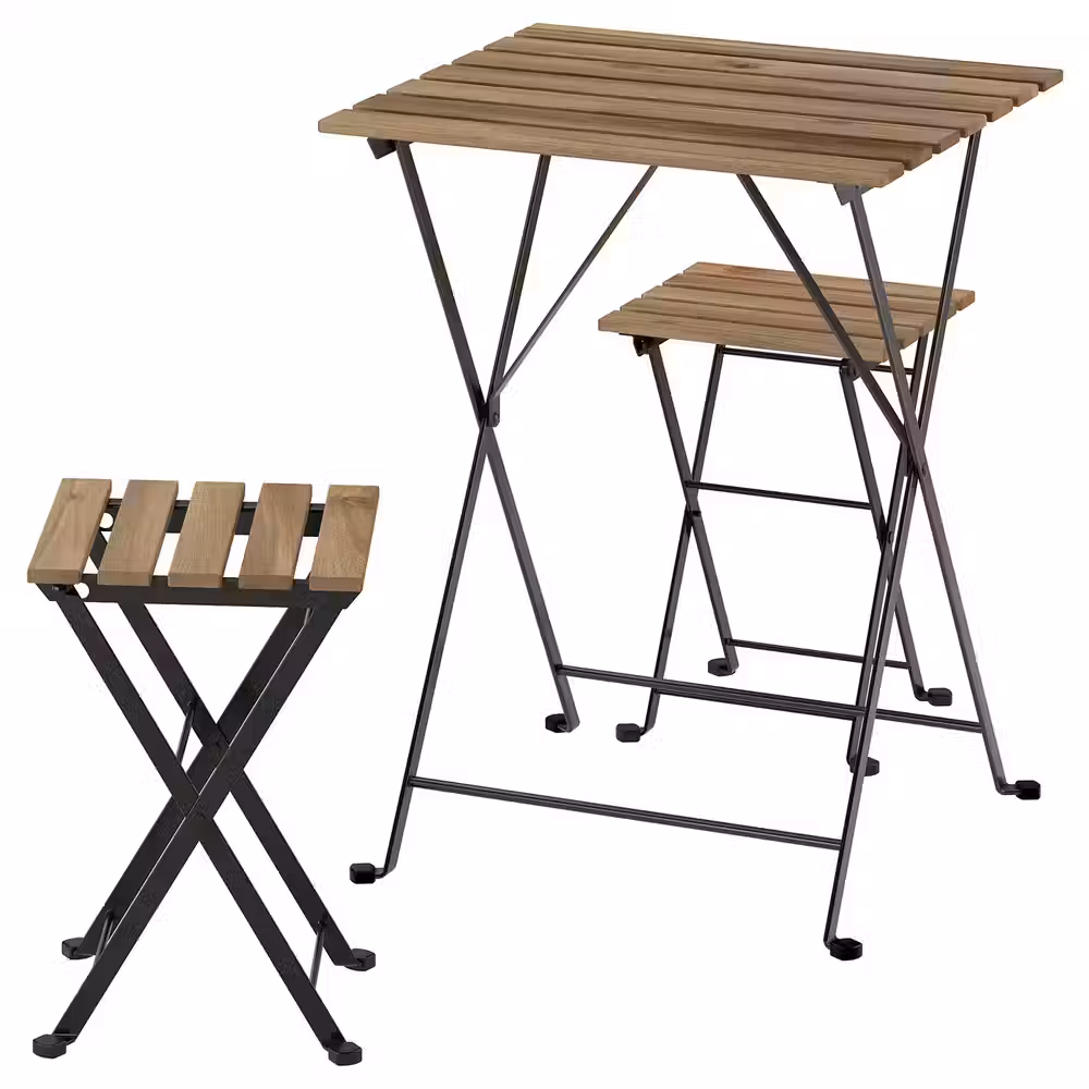 TÄRNÖ Садовый стол+2 табурета - складной/складной 55x54 см - фото 1