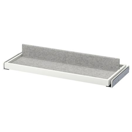 KOMPLEMENT Выдвижная полка с вставкой д/обуви - белый/светло-серый 75x35 см
