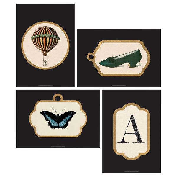 Набор картин, 4 штуки, Винтажные изображения IKEA GRÖNBY ГРОНБИ 205.788.73 - фото 1