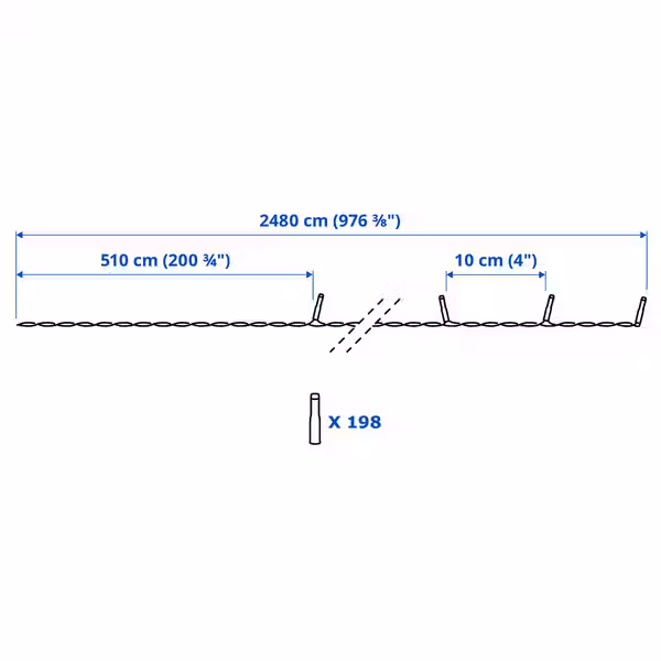 IKEA, дополнительный ракурс - схема-чертеж с размерами