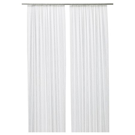 Гардины, 2 шт., белый с оттенком 145x300 см IKEA HEMBJUDEN ХЕМБЬЮДЕН 705.120.02