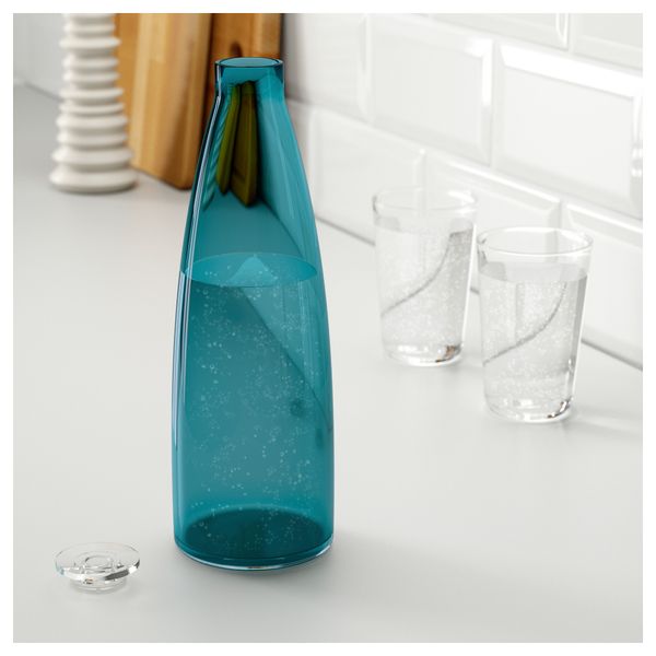 Бутылка МИЛДРА, бирюзовый (1 л) - схема-чертеж с размерами