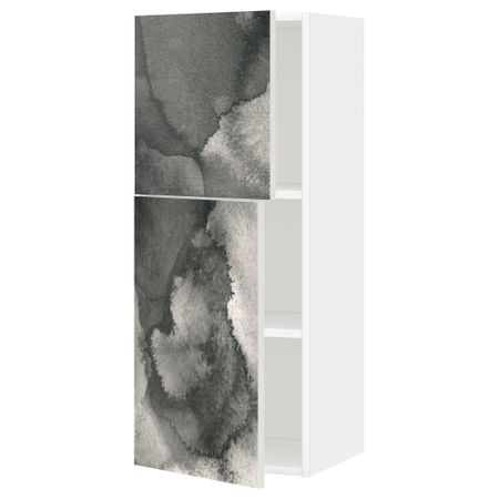 Навесной шкаф с полками, 2 дверцы МЕТОД, белый