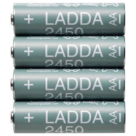Аккумуляторная батарейка, HR06 AA 1,2 В 2450 мА•ч IKEA LADDA ЛАДДА 505.065.30