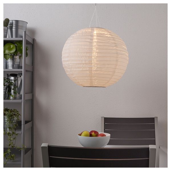 Подвесная светодиодная лампа СОЛВИДЕН, для сада, шаровидный белый (45 см) - фото 2