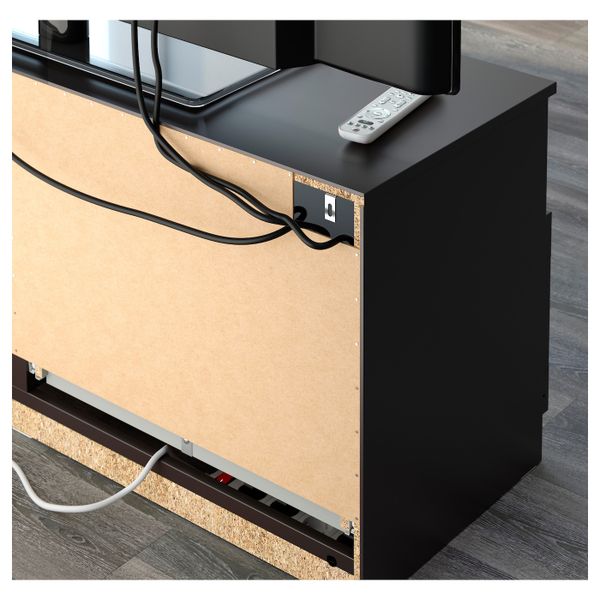 Шкаф для ТВ, комбинация, черный 180x41x190 см IKEA BRIMNES БРИМНЭС 393.966.46 - схема-чертеж с размерами