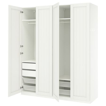 PAX / GULLABERG Гардероб, комбинация - белый/белый 200x60x236 см