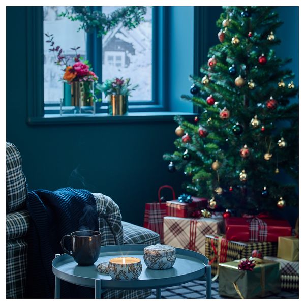 Ароматическая свеча ВИНТЕР 2018, золотой Морозный вечер, золотой (6 см) - фото 2