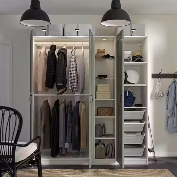 PAX / GRIMO Гардероб, комбинация - схема-чертеж с размерами