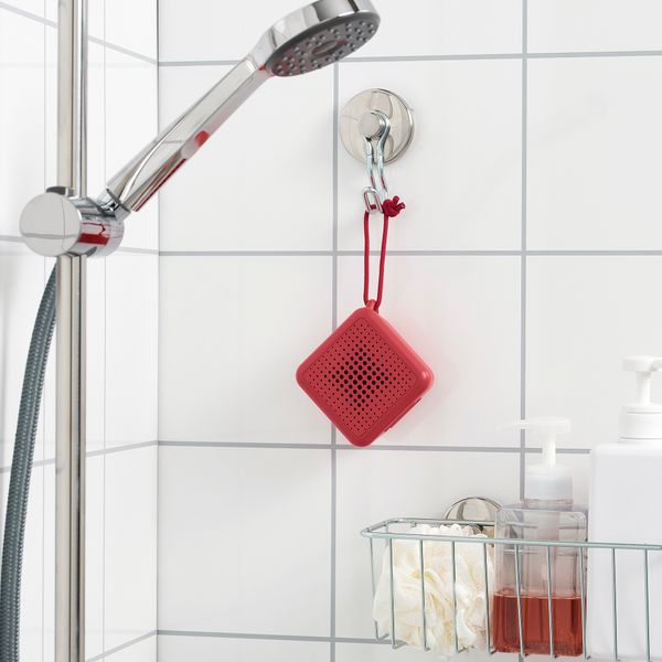 Портативный динамик bluetooth, водонепроницаемый красный IKEA VAPPEBY 305.609.81 - фото 4