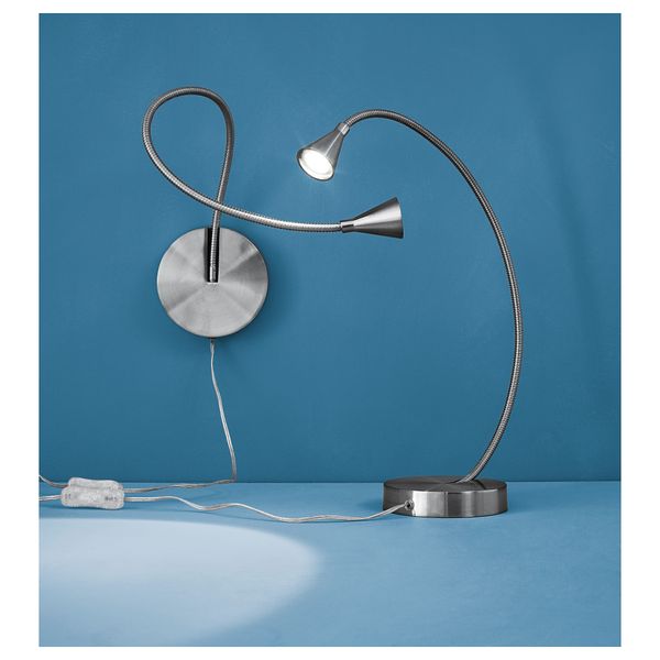 Рабочая лампа/бра, светодиод ТИВЕД, никелированный - схема-чертеж с размерами