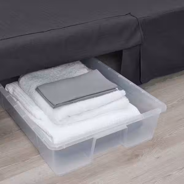 NYHAMN 3-местный диван-кровать - с пенополиуретановым матрасом Naggen/темно-серый - фото 4