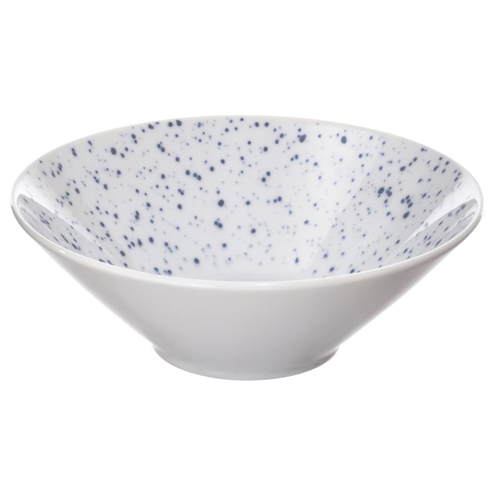 Миска, с прямыми стенками белый, синий 17 см IKEA SPORADISK СПОРАДИСК 004.333.91 - фото 1