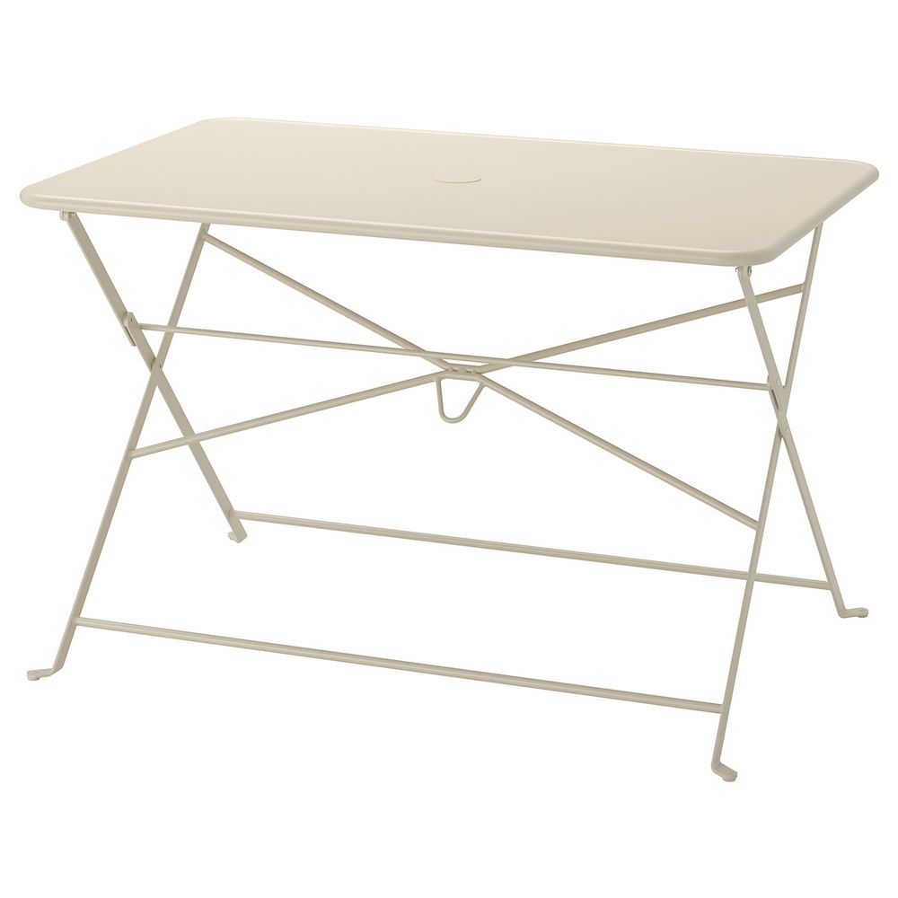 Садовый стол, складной бежевый 115x74 см IKEA САЛЬТХОЛЬМЕН 003.921.21 - фото 1
