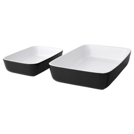 Форма/блюдо для духовки, 2 шт ЛИККАД, черный