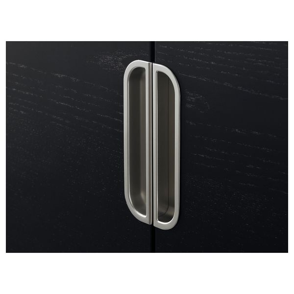 Комбинация для хранения с дверцами ГАЛАНТ, черно-коричневый (80x160 см) - схема-чертеж с размерами