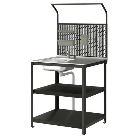 GRILLSKÄR Модуль для мойки с задней панелью - нержавеющ сталь/для сада 86x61x176 см