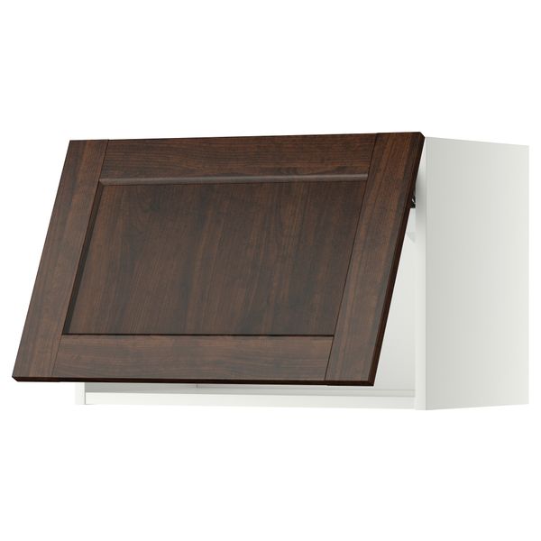 Горизонтальный навесной шкаф МЕТОД, белый, Эдсерум коричневый - схема-чертеж с размерами