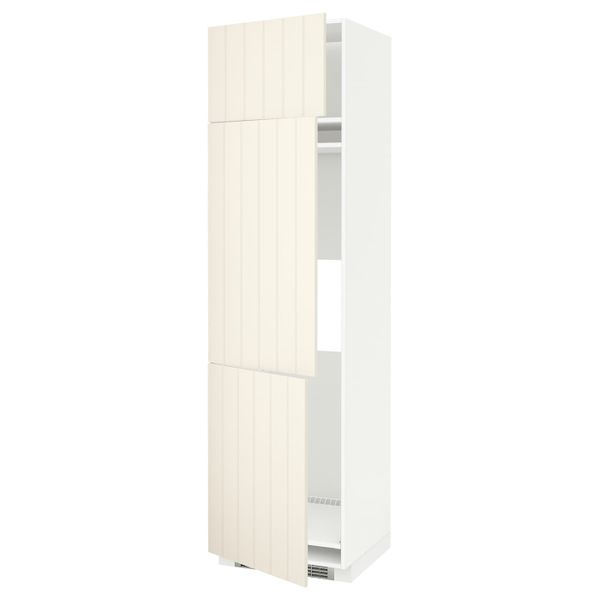 Высокий шкаф для холодильника или морозильника, с 3 дверями IKEA METOD МЕТОД 392.265.12 - схема-чертеж с размерами