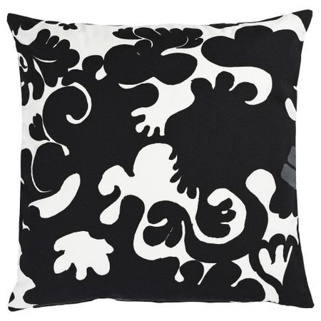 Чехол на подушку, черный-белый, 50x50 см IKEA STRECKFLY 005.553.11
