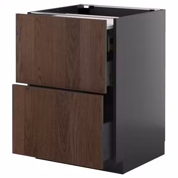 METOD / KNIVSHULT Напольный шкаф с выдвиж панелью/3ящ - фото 1