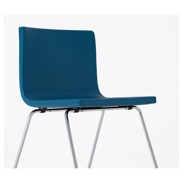Стул БЕРНГАРД, хромированный, Кават синий - фото 5