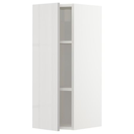 Навесной шкаф с полками, белый/Рингульт светло-серый 30x80 см IKEA METOD МЕТОД 394.455.24