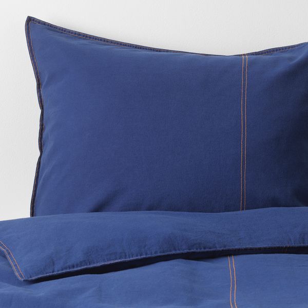Пододеяльник и наволочка, темно-синий 150x200/50x70 см IKEA SÅNGLÄRKA СОНГЛЭРКА 904.269.99 - схема-чертеж с размерами