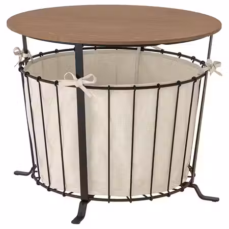 ÄNGESBYN Столик с отделениями д/хранения - чёрный/сосна светло-коричневая морилка 60 см