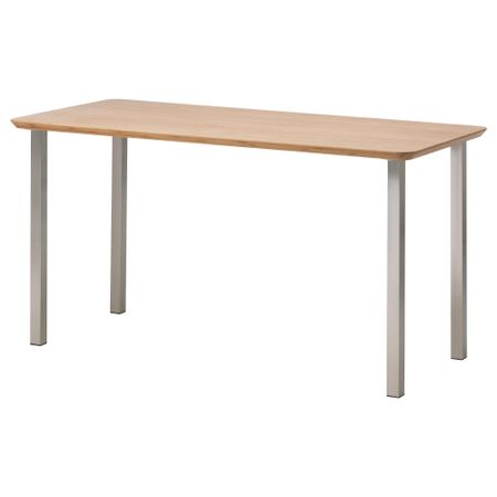 Стол ХИЛВЕР / ШУННЕ, бамбук, никелированный (140x65 см)