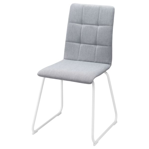 Стул, белый/Книса светло-серый IKEA NILSINGE НИЛЬСИНГЕ 504.953.34 - фото 1