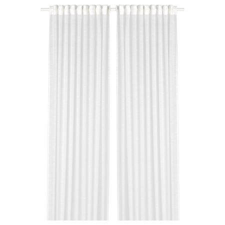 Гардины, 2 шт., белый 145x300 см IKEA GJERTRUD ГЕРТРУД 803.867.29