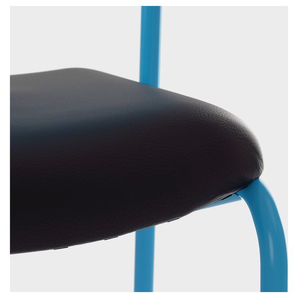 Конференц-стул СТОЛЬЯН, синий, черный - схема-чертеж с размерами