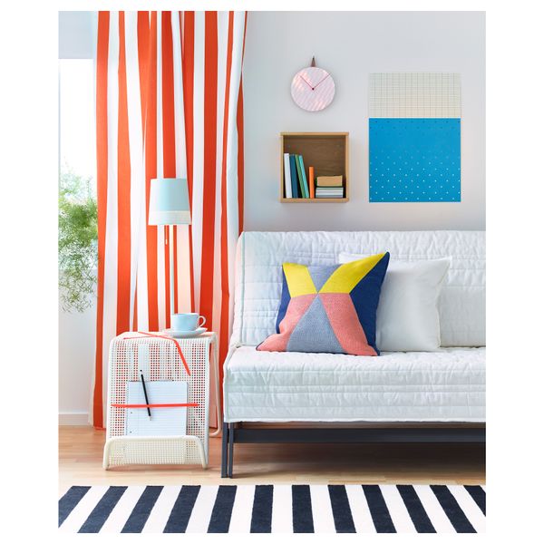 Чехол на подушку ИКЕА ПС 2014, розовый, желтый (50x50 см) - фото 3