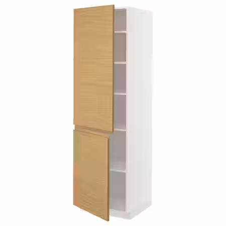 METOD Высокий шкаф с полками/2 дверцы